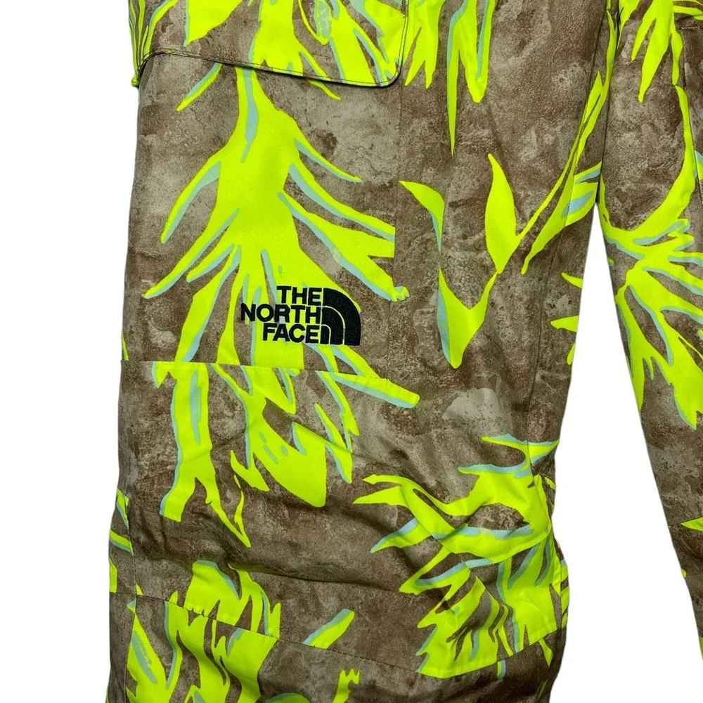 The North Face Freedom Insulated Ski Bib Utility Brown Prairie Print Small NEW - Picture 11 of 16